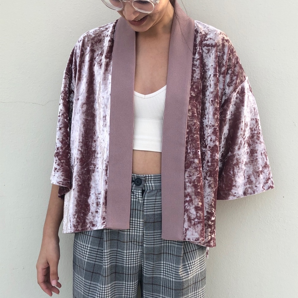 Zara Velvet Rose open Tunic